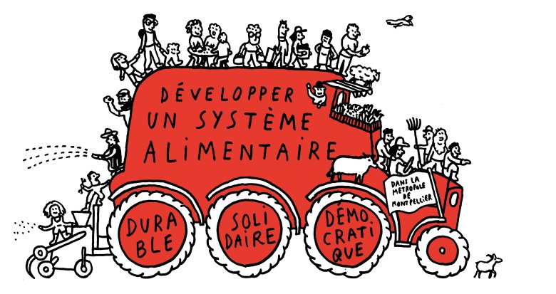 Illustration du tracteur collectif pour transformer notre syst&egrave;me alimentaire